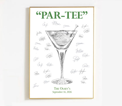 Golf PAR-TEE Signature Wedding Guest Book