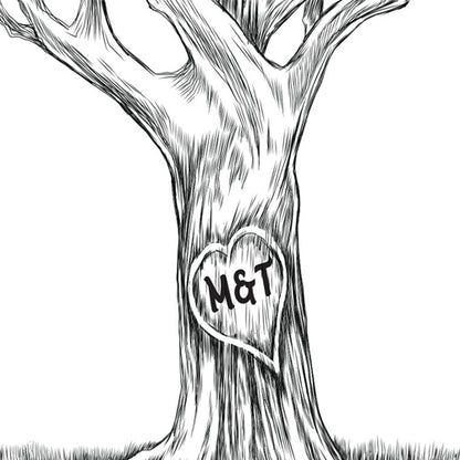 Fingerprint Tree Wedding Guest Book Alternative | Covered Bridge Guestbook
