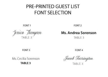 Hartford Connecticut Skyline Folded Place Cards Pre-Printed with Guest Names  (Set of 25 Cards)