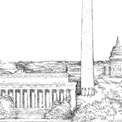 Washington, DC  Save the Dates, Save the Date, dc Wedding, DC Memorials Save the Date Cards, STD, Skyline (set of 25 cards)