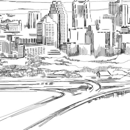 San Antonio Skyline Save the Date Cards, Save the Dates, STD, Texas Skyline, Wedding, Hand Drawn (set of 25 cards and envelopes)