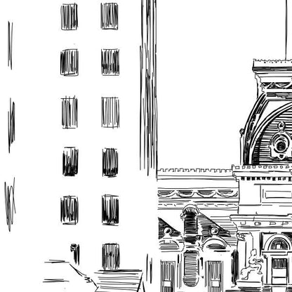 Philadelphia City Hall Skyline Bridal Shower Invitations, Philadelphia Wedding, Bridal Brunch, Bridal Luncheon (set of 25 cards & envelopes)