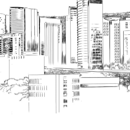 Santa Fe Skyline Save the Dates, Save the Date Cards, STD, New Mexico, Santa Fe Wedding, Weddings (set of 25 cards)