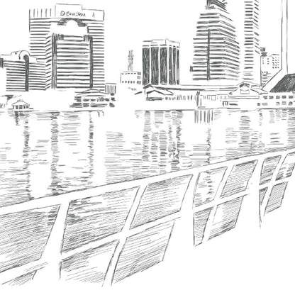 Jacksonville Skyline Save the Dates, Save the Date Cards, STD, Wedding, Jacksonville Wedding, Florida, FL (set of 25 cards)