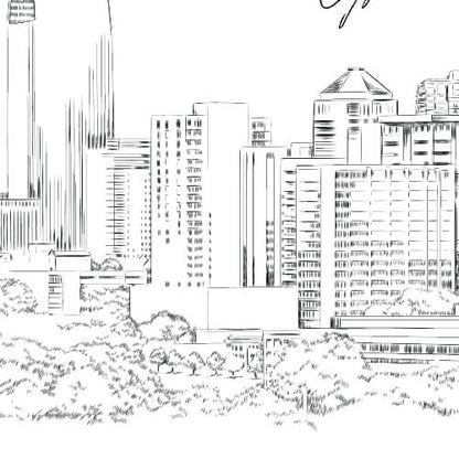 Atlanta Skyline Rehearsal Dinner Invitations, Atlanta Wedding, Weddings, Rehearse, Invite (set of 25 cards)