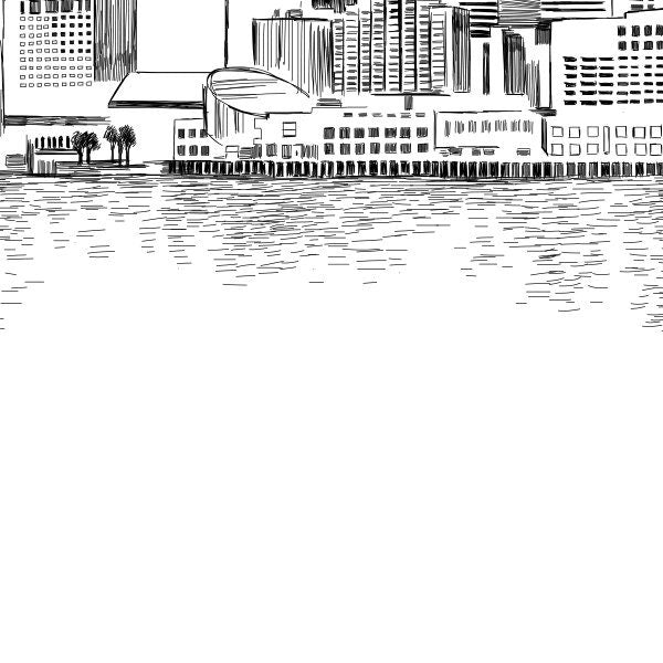 New Orleans Skyline Table Numbers (1-10), Louisiana Wedding, Table Numbers, Skyline, Reception, Day of Event, Reserved Seating