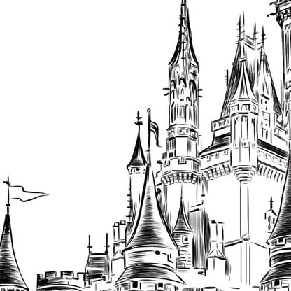 Disney World Printed Place Cards, Personalized with Guests Names, Fast turnaround, Hand Drawn, Wedding Placecards (Sold in sets of 25 Cards)
