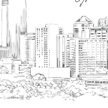 Atlanta Skyline Thank You Cards, Personal Note Cards, Bridal Shower, Real Estate Agent, Corporate Thank you Cards, Georgia (set of 25 cards)