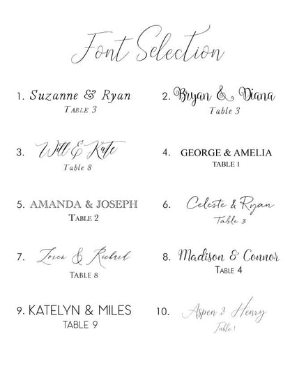 Richmond, VA  Place Cards Personalized with Guests Names, Placecards, Virginia, Escort Cards, Day of Event (Sold in sets of 25 Cards)