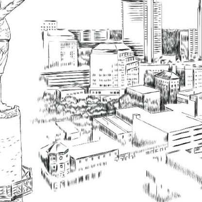 Birmingham Skyline Thank You Cards, Personal Note Cards, Bridal Shower Thank you Card Set, Corporate Thank you Cards (set of 25 cards)