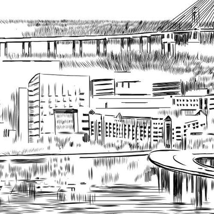 Charleston Skyline Rehearsal Dinner Invitations, Wedding, South Carolina Wedding, Rehearse Invite, Invitations (set of 25 cards)