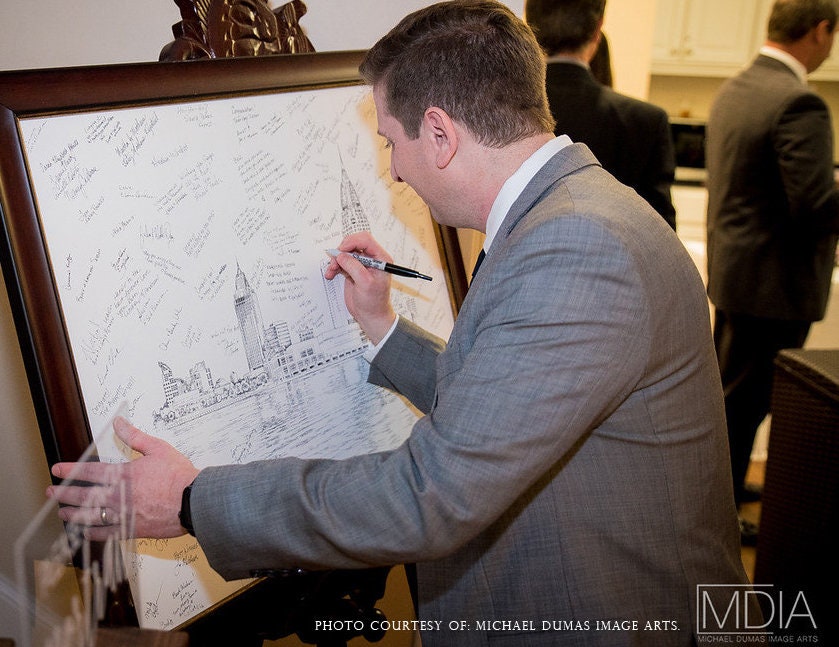 Boston Zakim Bridge Wedding Alternative Guest Book, Boston Wedding, Guestbook, Wedding Guestbook,