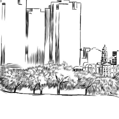 Ft Worth, TX Rehearsal Dinner Invitations, Ft Worth Skyline, Fort Worth Texas Wedding, Weddings, Rehearse, Invite (set of 25 cards)