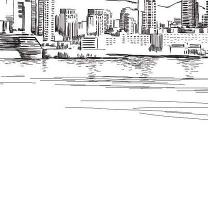 San Diego Skyline Thank You Cards, Personal Note Cards, Bridal Shower, Real Estate Agent, Corporate Thank you Cards (set of 25 cards)