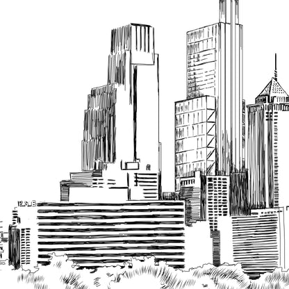 New Philadelphia Skyline, Save the Dates, Wedding, Philadelphia Save the Date Cards, PA, STD, Weddings (set of 25 cards & envelopes)