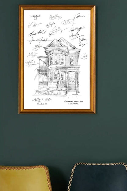 The Whitman Savannah Wedding Alternative Guest Book, Savannah Wedding, Guestbook, Wedding Guestbook, Wedding, GA, Venue