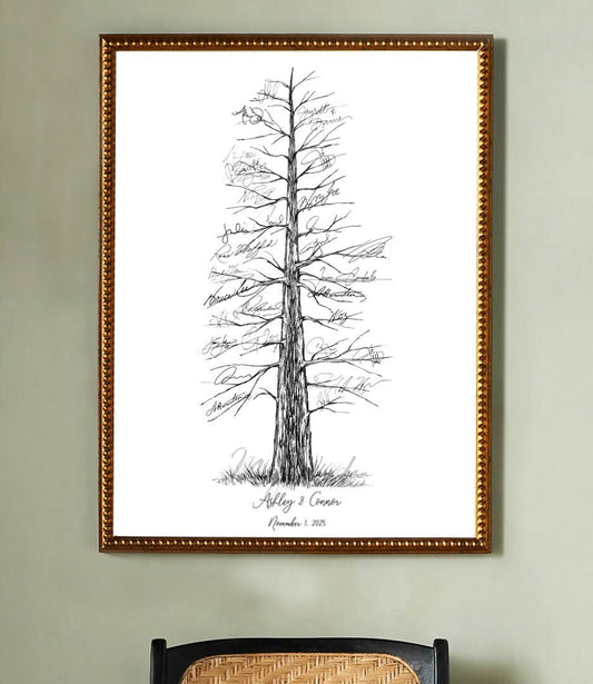 Guest Book Tree, Wedding Sign-in, Alternative Guest Book, Rustic Weddings, Boho, Guest book ideas, Pine Tree Guestbook ideas, Party Supplies
