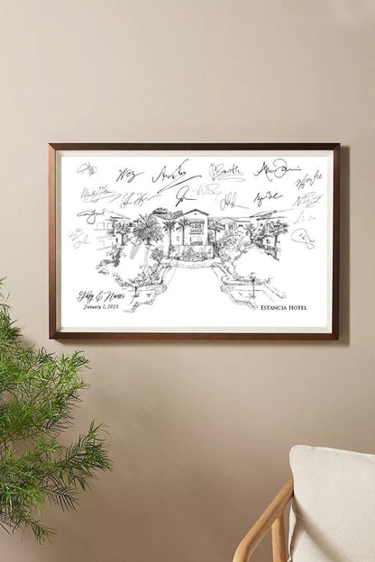 Estancia La Jolla Hotel & Spa Wedding Alternative Guest Book, La Jolla Wedding, Guestbook, Wedding Guestbook, San Diego