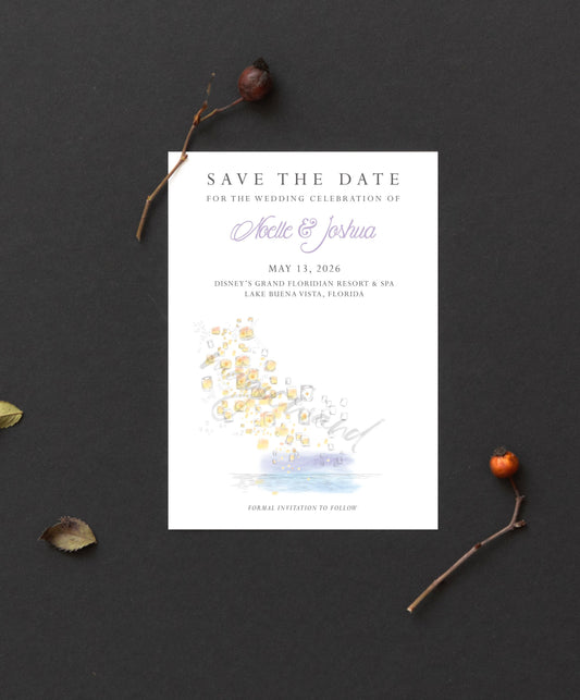 Tangled Save the Date, Save the Dates, STD, Rapunzel Save the Date Cards, Fairytale Wedding, Disney Theme Wedding, Sweet 16, Birthday Party
