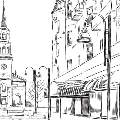 Burlington, VT Save the Dates, STD, Cards, Burlington Skyline, Vermont Wedding Save the Date Cards, Weddings, Burlington Wedding