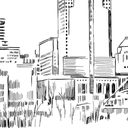 Cincinnati Wedding Invitations, Skyline, Weddings, Invite, Ohio, OH - Hand Drawn (Set of 10 Online RSVP Cards & Invitations)