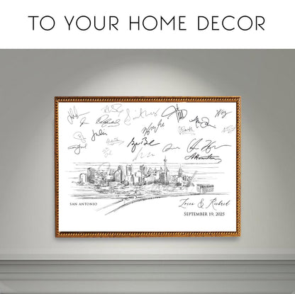 Charleston Wedding, Alternative Guest Book, Wedding Skyline, Guestbook, Wedding Guestbook, Charleston, SC,  South Carolina