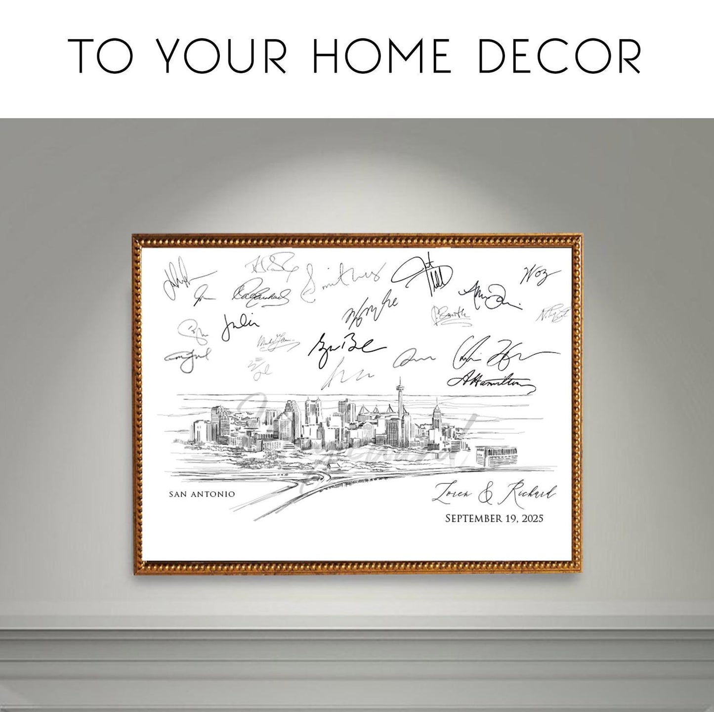 Seattle Wedding, Alternative Guest Book, Wedding Skyline, Guestbook, Wedding Guestbook, Party Supplies and Decor, Washington