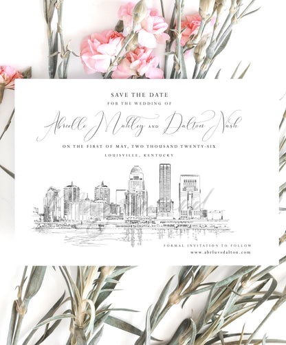 Louisville Wedding Save the Dates, Louisville Save the Date, Kentucky Wedding, Louisville Save the Date Cards, STD, Weddings  (set of 25)