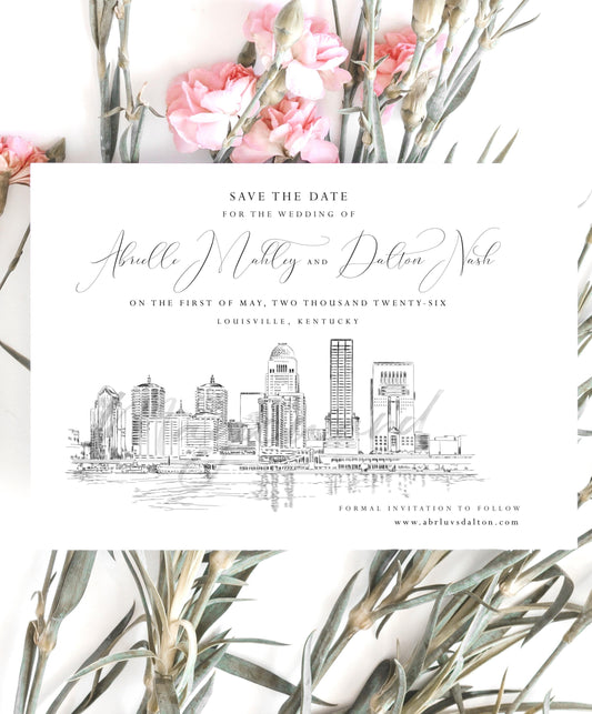Louisville Wedding Save the Dates, Louisville Save the Date, Kentucky Wedding, Louisville Save the Date Cards, STD, Weddings  (set of 25)