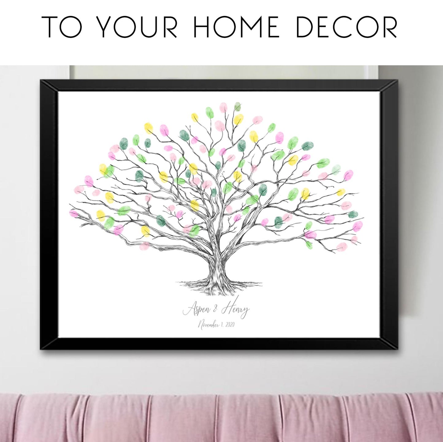 Pine Tree Thumbprint Alternative Guestbook, Fingerprint Guestbook, Wedding Guestbooks, Party Supplies, Bridal Showers, Rehearsal Dinner