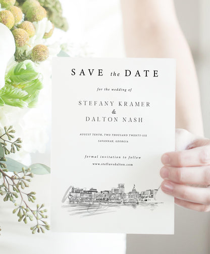 Savannah Wedding Save the Dates, Savannah Save the Date, Savannah, Save the Date Cards, STD, Georgia, GA  (set of 25 cards)