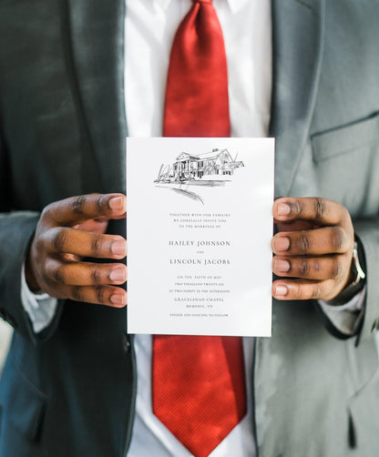 Graceland Chapel Wedding Invitations, Memphis Tennessee Wedding, Elvis House,