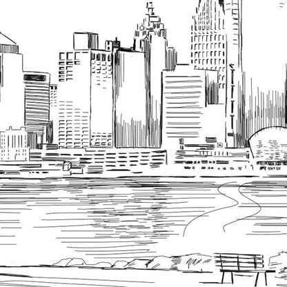 Detroit Skyline Wedding Invitations Package, Detroit Wedding Invites, RSVP Cards, Detroit Wedding Invitation