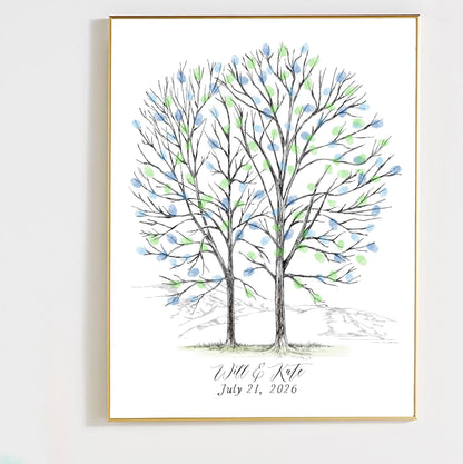 Pine Tree Guestbook Thumbprint Alternative Guest Book, Fingerprint Guestbook, Wedding Guestbooks, Party Supplies, Bridal Showers, Rehearsal Dinner