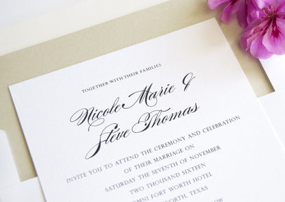 Fort Worth, Texas Skyline Wedding Invitation Package (Sold in Sets of 10 Invitations, RSVP Cards + Envelopes)