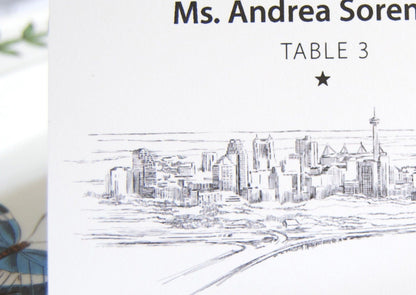 San Antonio Skyline Folded Place Cards (Set of 25 Cards)