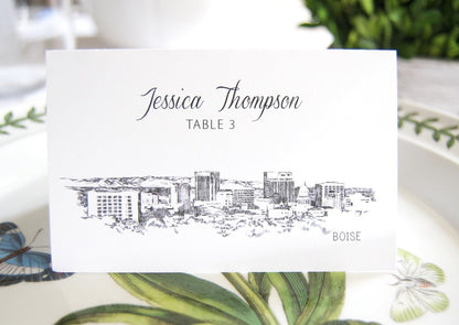 Boise Skyline Folded Place Cards (Set of 25 Cards)
