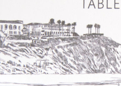 Laguna Beach Skyline Folded Place Cards (Set of 25 Cards)