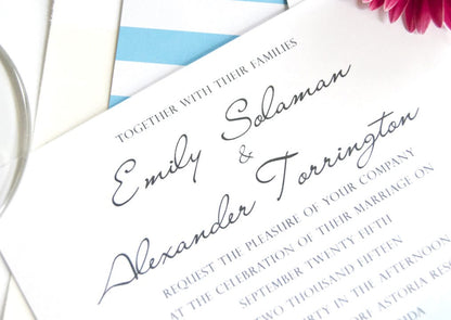 Key West Destination Wedding Invitation Package (Sold in Sets of 10 Invitations, RSVP Cards + Envelopes)