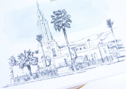 Redlands Mormon Temple LDS Save the Date Cards (set of 25 cards)