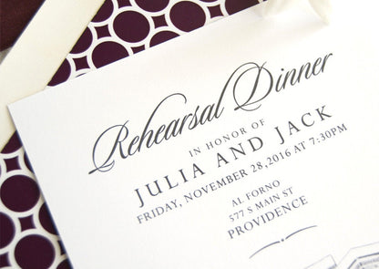 Providence Skyline Rehearsal Dinner Invitations (set of 25 cards)