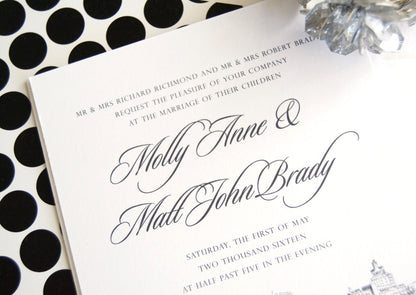 Cedar Rapids Wedding Invitation Package (Sold in Sets of 10 Invitations, RSVP Cards + Envelopes)