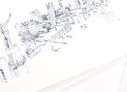 Birmingham Skyline Wedding Invitation, Vulcan, Birmingham Wedding, Invite (Sold in Sets of 10 Invitations, RSVP Cards + Envelopes)