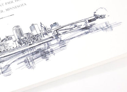 St Paul Skyline Wedding Invitations Package (Sold in Sets of 10 Invitations, RSVP Cards + Envelopes)