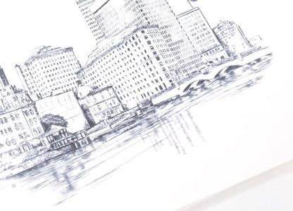 Providence Skyline Wedding Invitation Package (Sold in Sets of 10 Invitations, RSVP Cards + Envelopes)