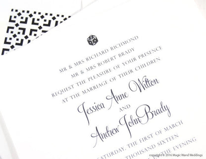 Mandalay Bay Las Vegas Wedding Invitations, Vegas Wedding, Destination Weddings Invitation (Sets of 10 Invitations, RSVP Cards + Envelopes)