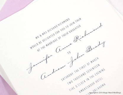 Tulsa Skyline Wedding Invitations Package (Sold in Sets of 10 Invitations, RSVP Cards + Envelopes)