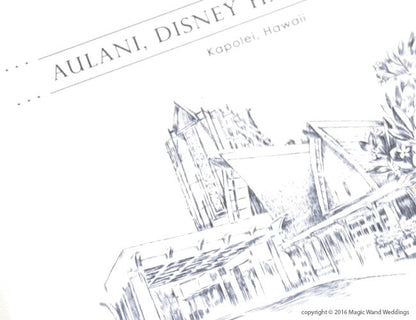 Aulani , Disney Resort Destination Wedding Invitations Package (Sold in Sets of 10 Invitations, RSVP Cards + Envelopes)