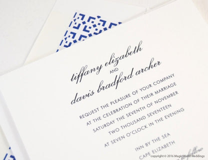 Portland Head Light House Skyline Destination Wedding Invitations Package (Sold in Sets of 10 Invitations, RSVP Cards + Envelopes)