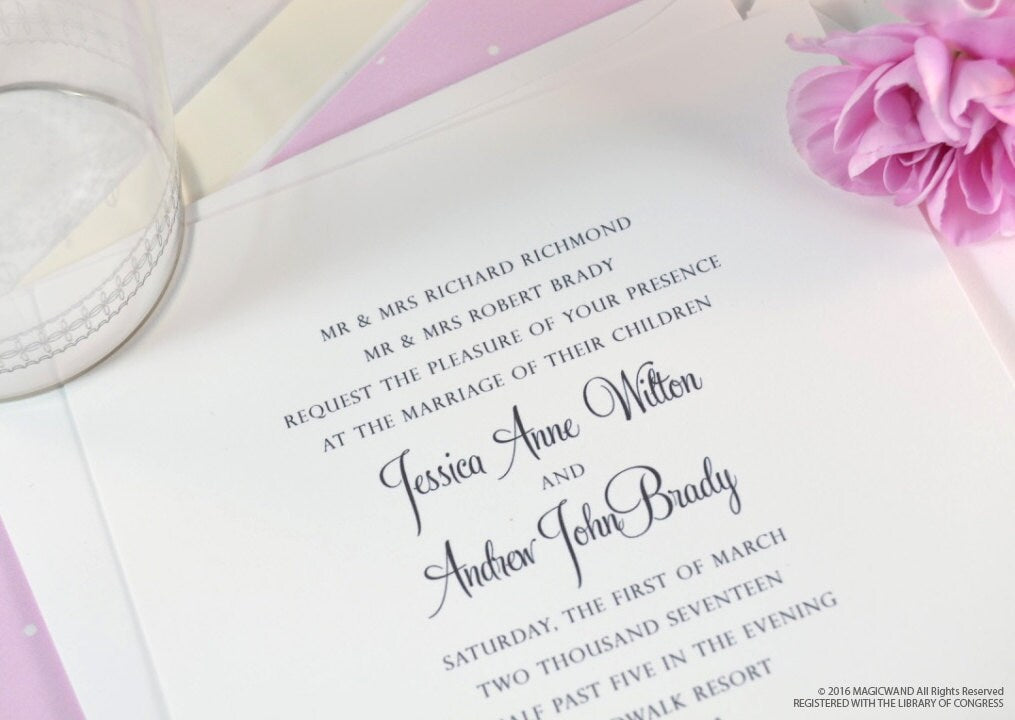 Boardwalk Resort Wedding Invitations, Orlando Destination Wedding, Disney World  (Sold in Sets of 10 Invitations, RSVP Cards + Envelopes)